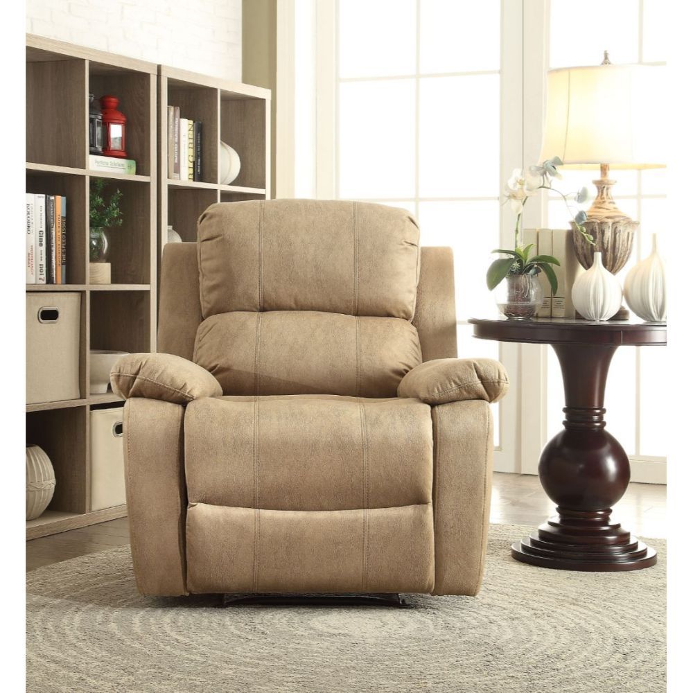 ACME Bina Recliner Light Brown Polished Microfiber