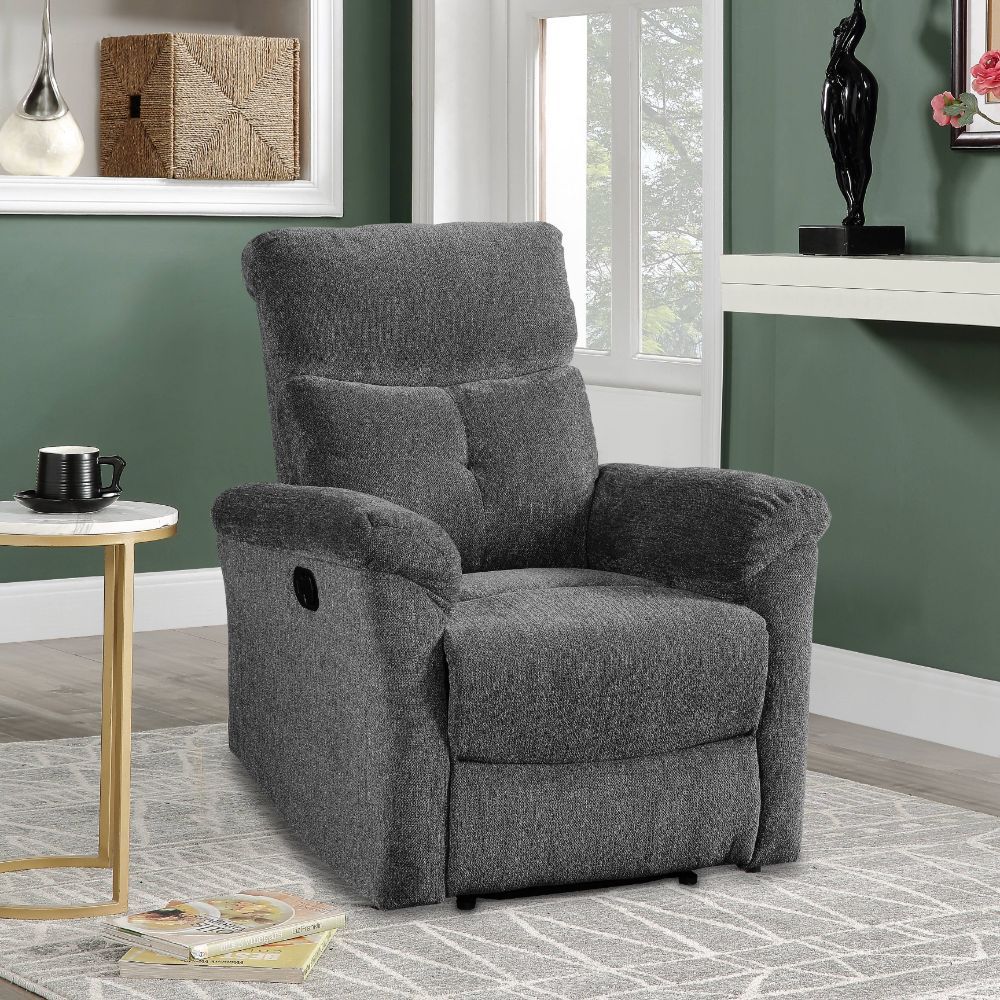 ACME Treyton Recliner Gray Chenille