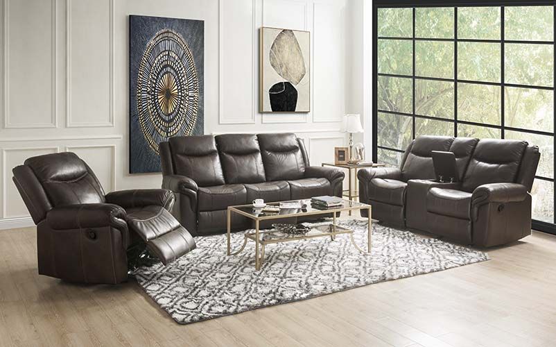 ACME Lydia Loveseat Brown Leather Aire