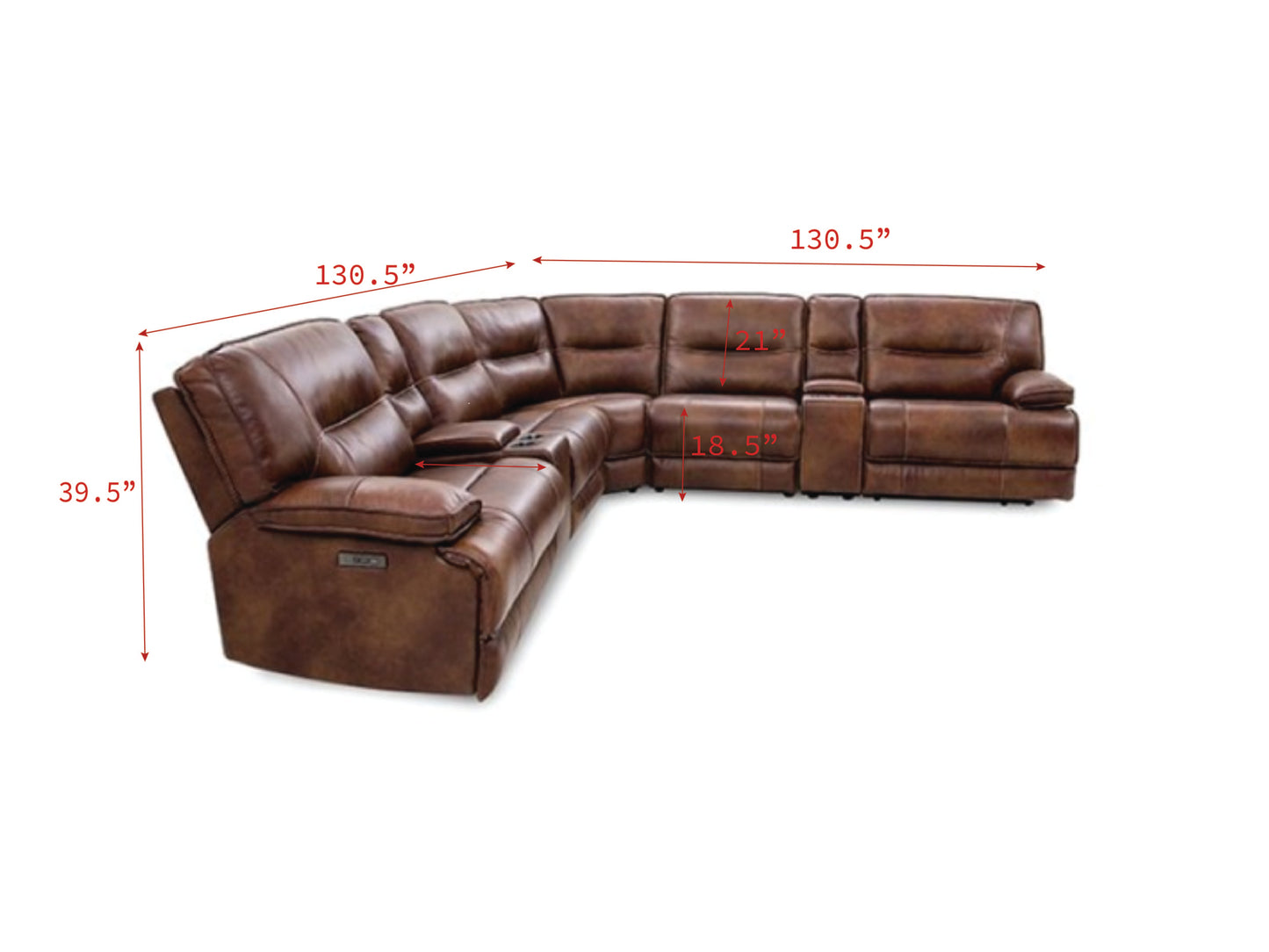 Furniture Of America Louella Brown Power Sectional