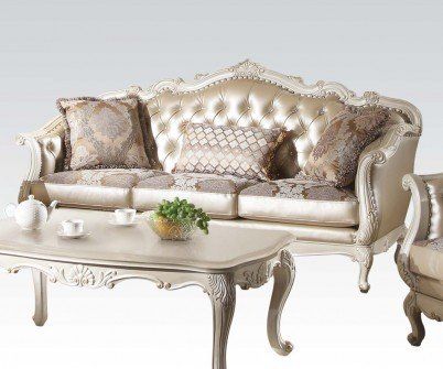 Acme Chantelle 84" Sofa with 3 Toss Pillows