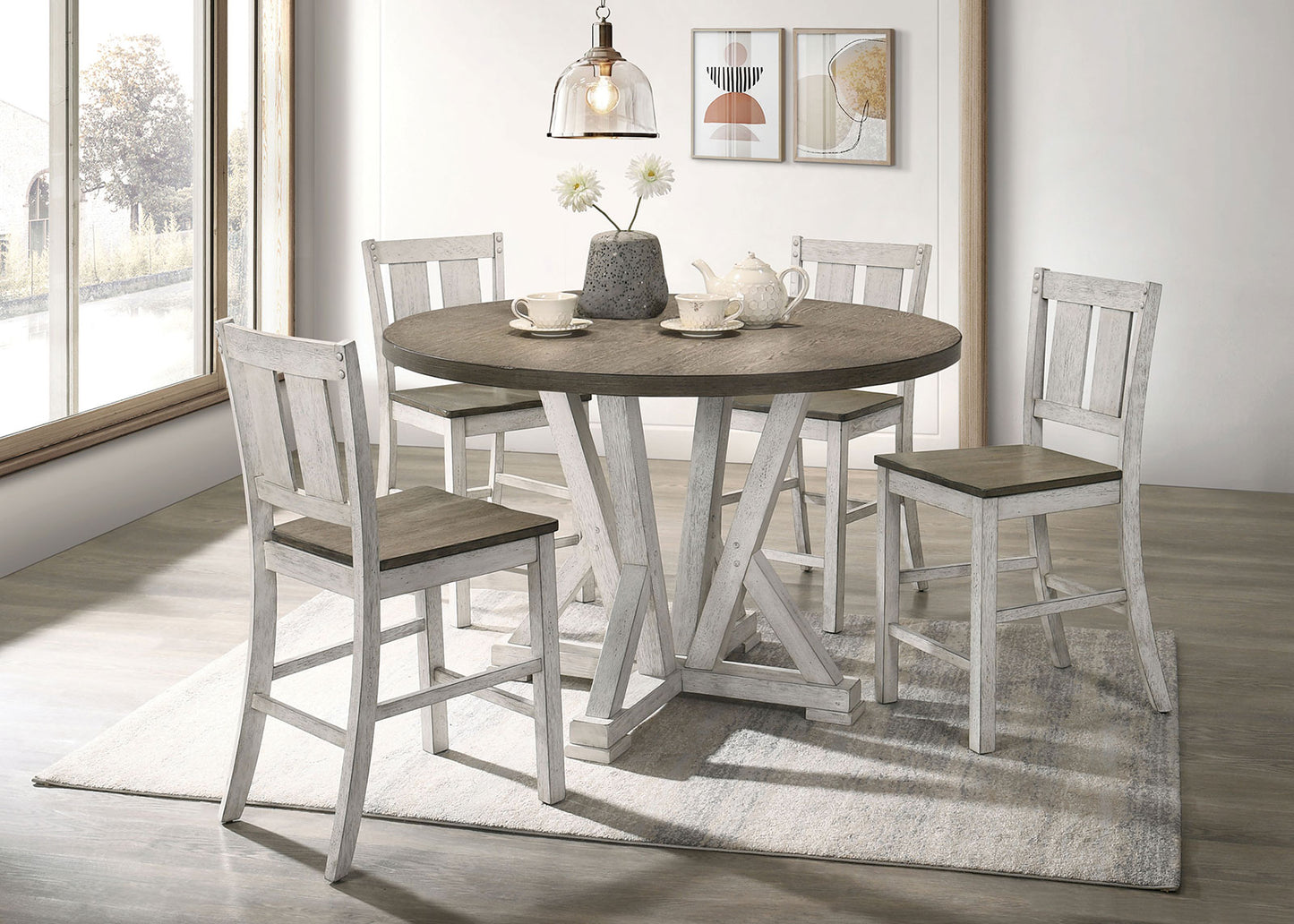 DAKOTA 5 Pc. Round Counter Ht. Table Set image