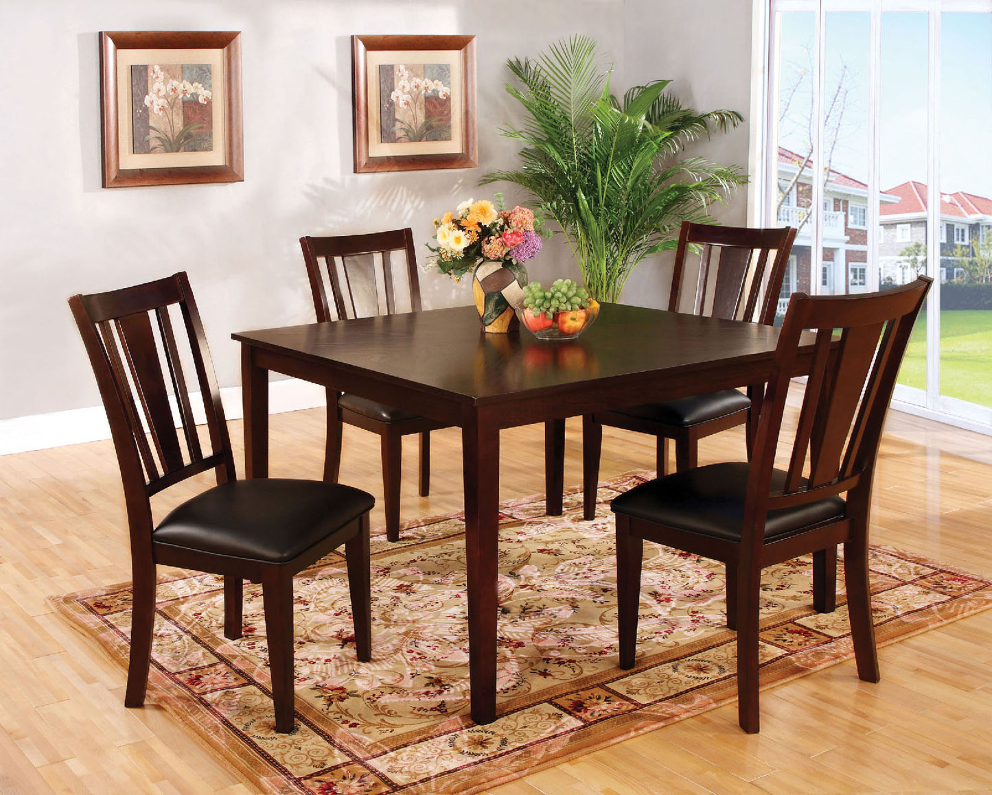 Bridgette I Espresso 5 Pc. Sq. Dining Table Set image