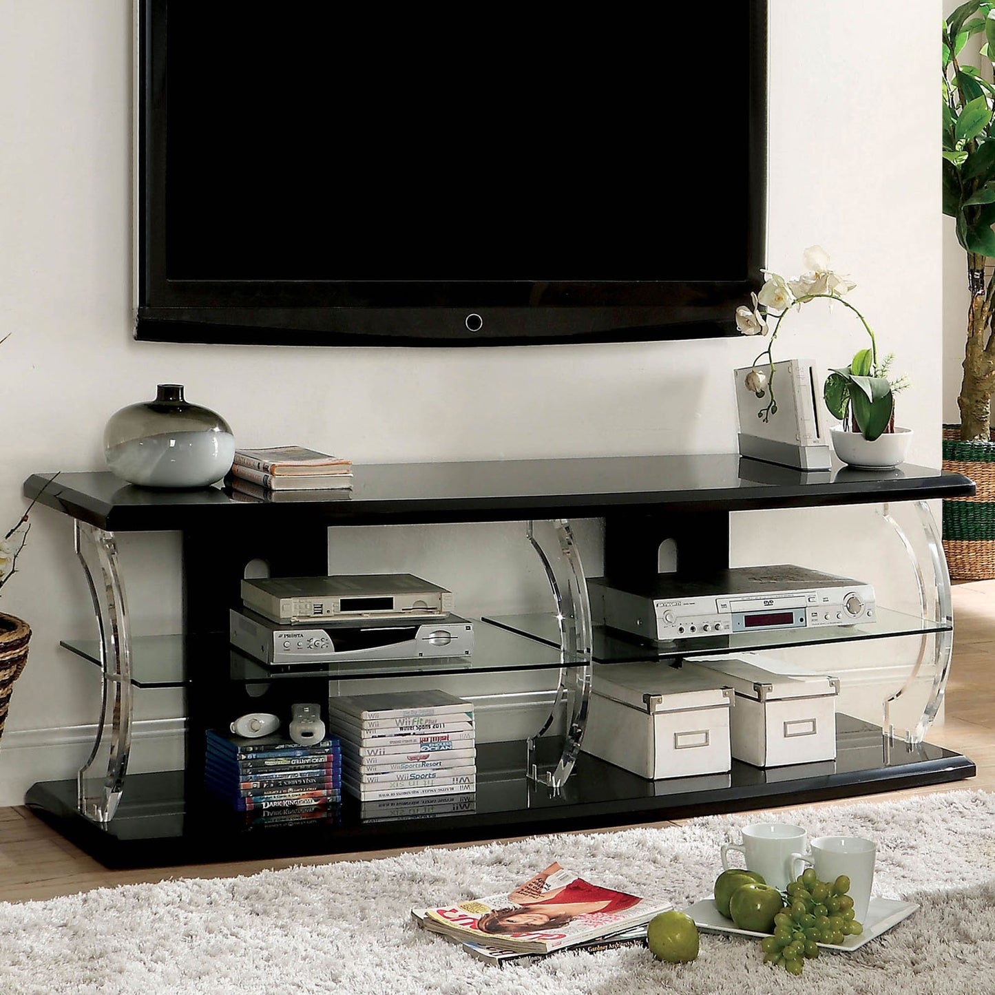 Ernst Black/Clear 60" TV Stand image