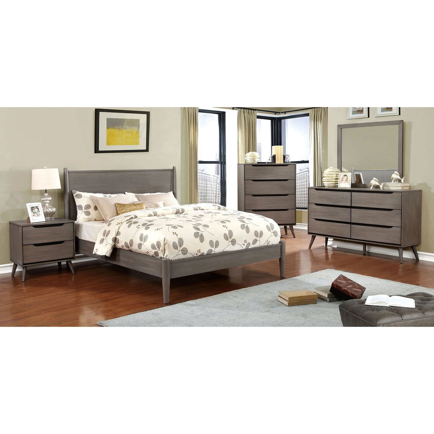 LENNART II Gray 4 Pc. Twin Bedroom Set image