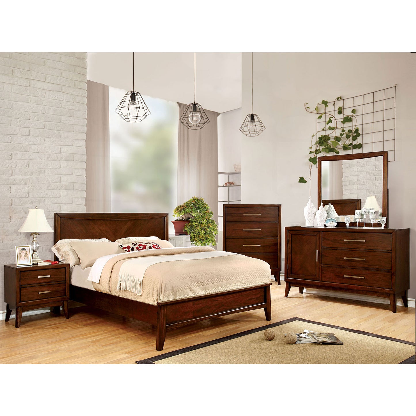 SNYDER Brown Cherry 5 Pc. Queen Bedroom Set w/ Chest image