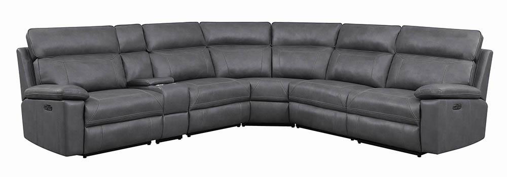 Coaster Furniture Albany Grey 6pc Power Sectional