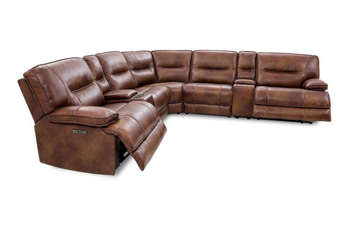 Furniture Of America Louella Brown Power Sectional