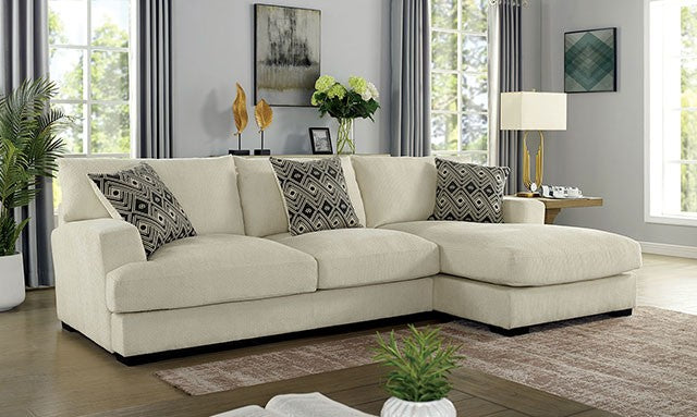 Furniture of America KAYLEE SECTIONAL Modular Design & Fitted Back Pillows Seats w/Memory Foam Top Layer