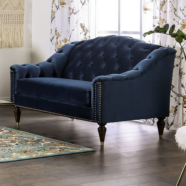 Furniture of America MARTINIQUE SOFA Bench-style Cushion & Welt Trim US-Made (Incl. Foreign Materials)