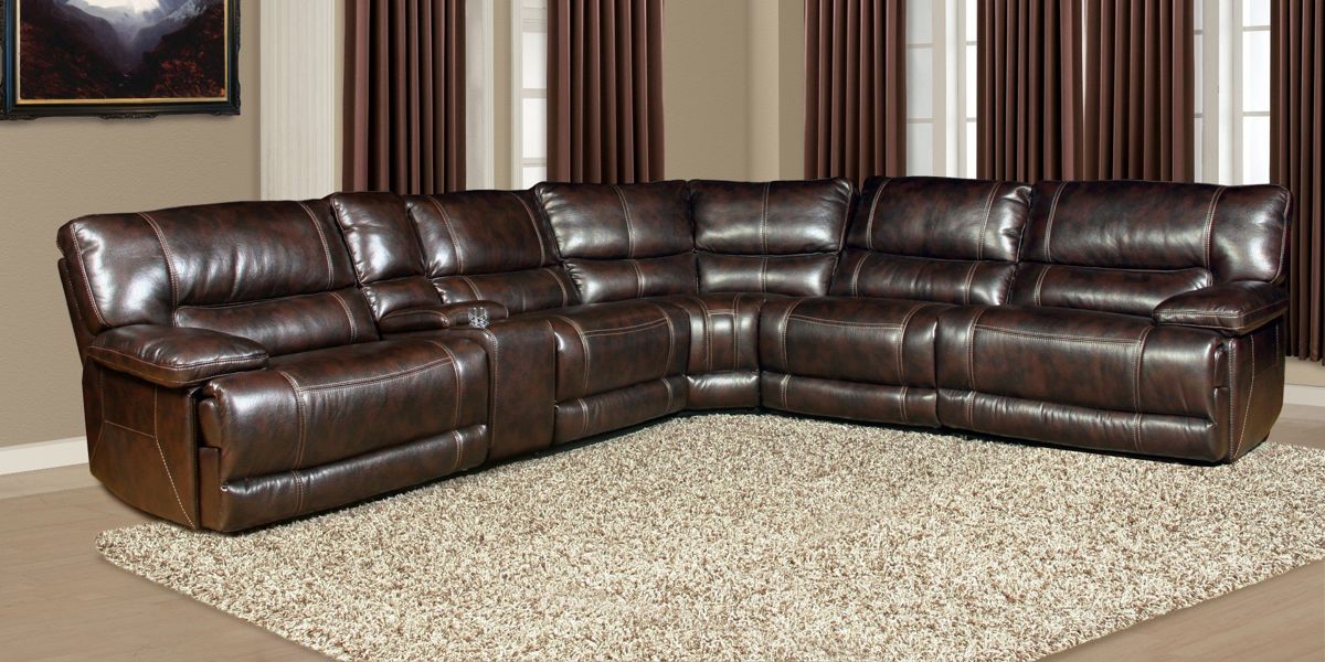 Parker House Pegasus Nutmeg Modular Power 6pc Reclining Sectional