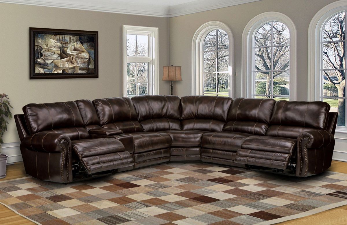 Parker House Thurston Havana Modular Power 6pc Reclining Sectional