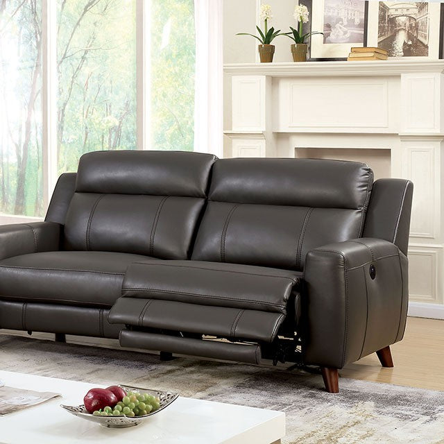 Furniture of America ROSALYNN SOFA Recliners & USB Charger Power Motor