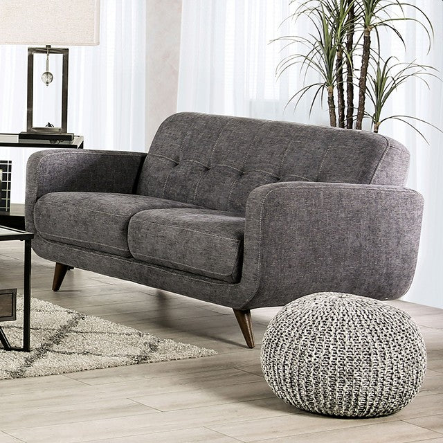 Furniture of America SIEGEN SOFA Contrast Stitching & Biscuit Tufting Angled Legs