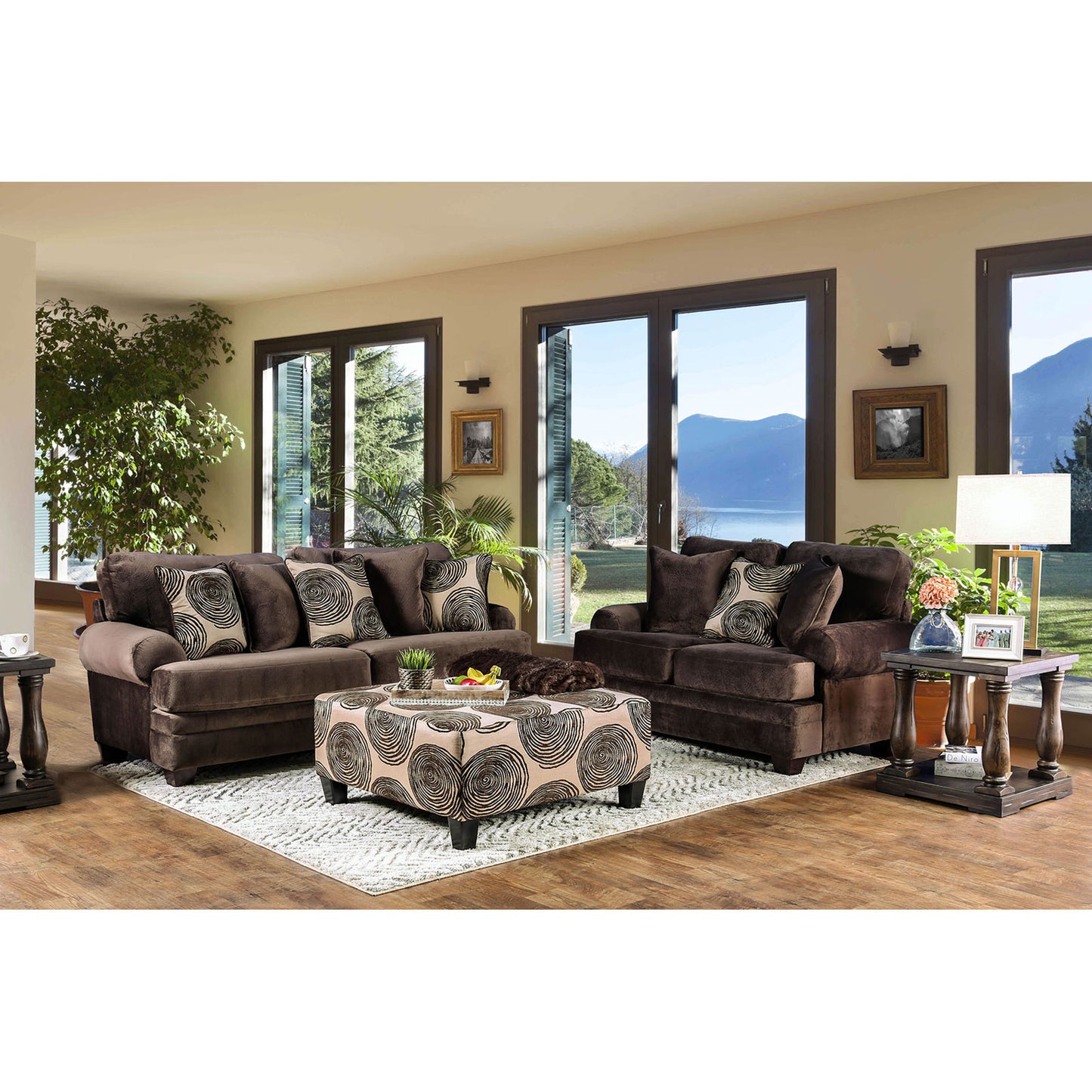 Bonaventura Brown Sofa + Love Seat image