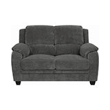 Coaster Northend Upholstered Loveseat Charcoal| Chevron velvet| Width: 58.75 in Depth: 36.5 in Height: 37.5 in