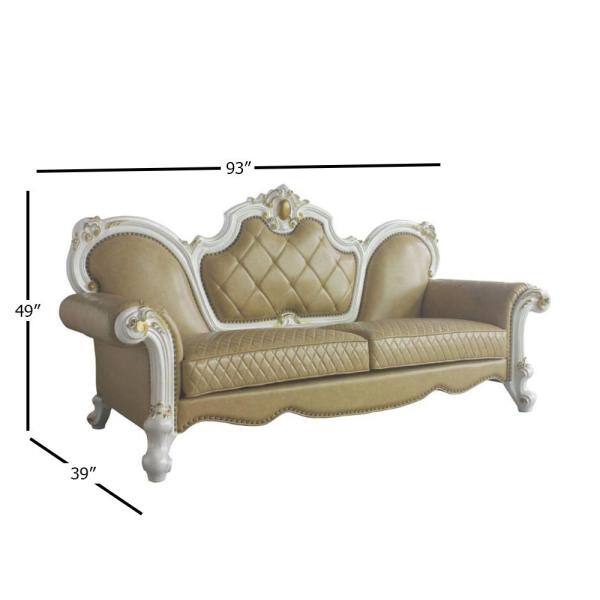 Acme Picardy  Sofa with 5 Pillows