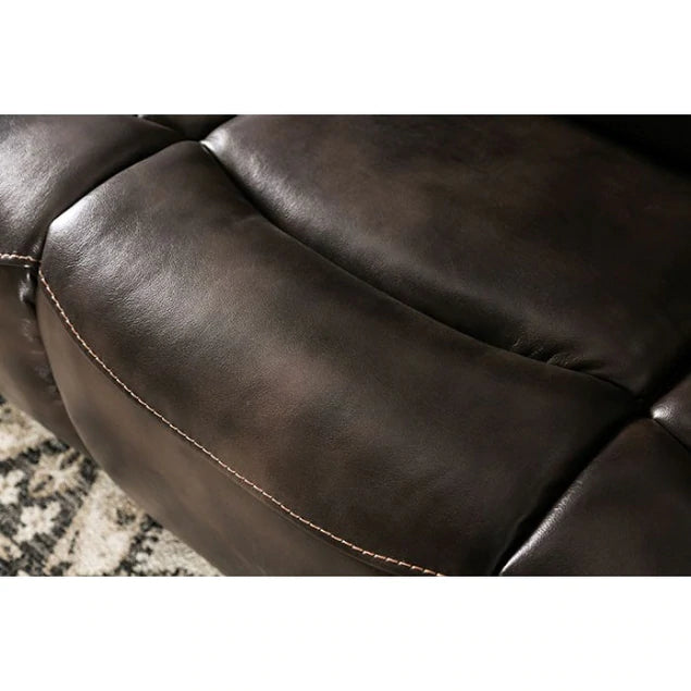 Furniture of America BARCLAY LOVESEAT High Density Foam Cushions &  Padded Armrest USB Charger