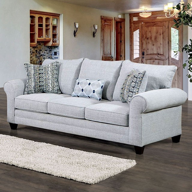 Furniture of America ABERPORTH SOFA Tapered Plastic Legs Pillows Included